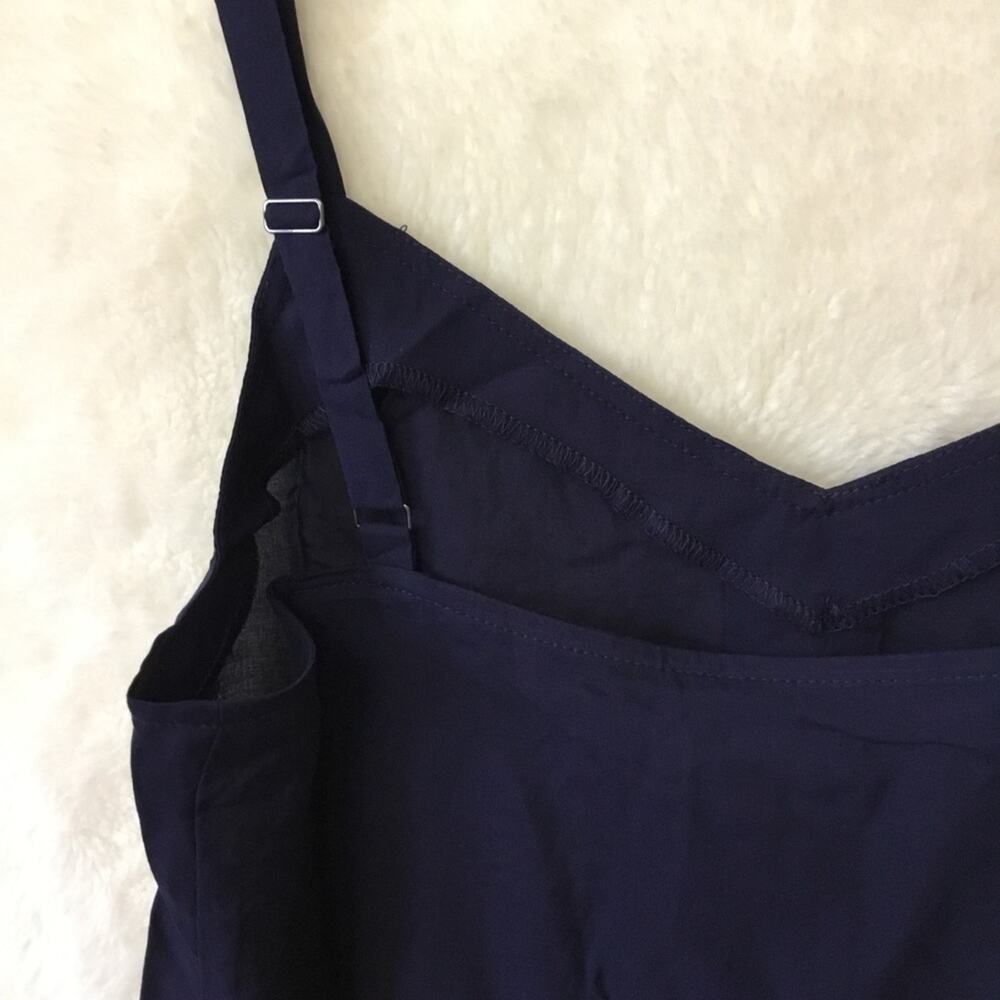 GAP Factory Navy Blue Pleated Print Tank Top - Picture 8 of 10
